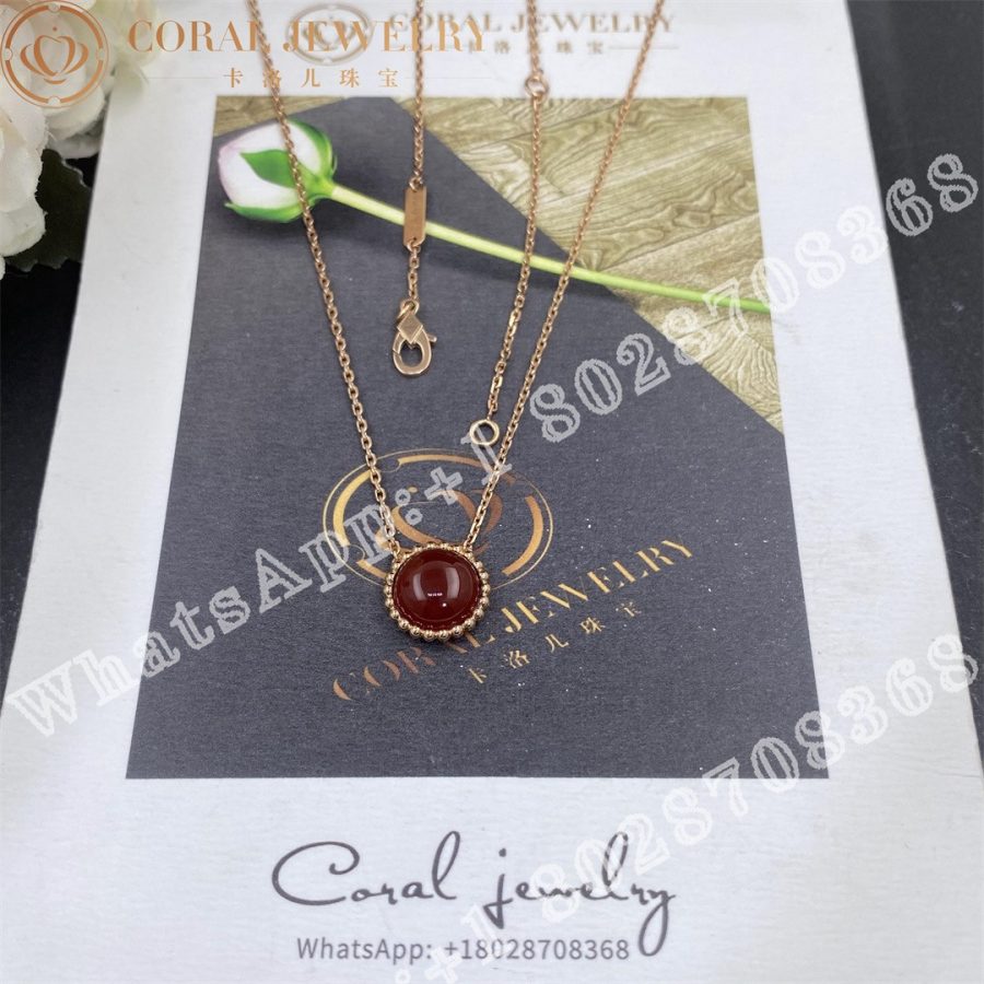 Van Cleef Arpels Perlee Couleurs Pendant Rose Gold Carnelian Vcarp4do00 Coral (2)