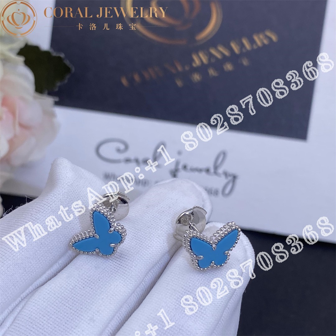 Van Cleef Arpels Sweet Alhambra Butterfly Earstuds White Gold Turquoise Vcarn5jn00 Coral (1)