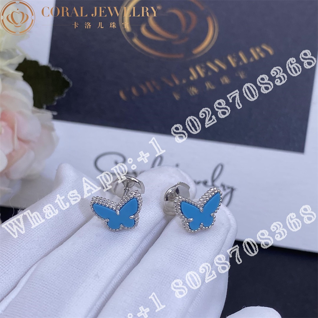 Van Cleef Arpels Sweet Alhambra Butterfly Earstuds White Gold Turquoise Vcarn5jn00 Coral (2)