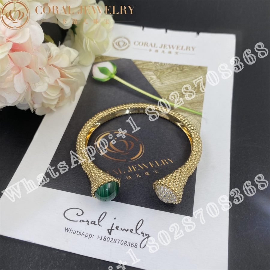 Van Cleef Arpels Perlee Couleurs Bracelet Diamond Malachite Vcarp27000 Coral (14)