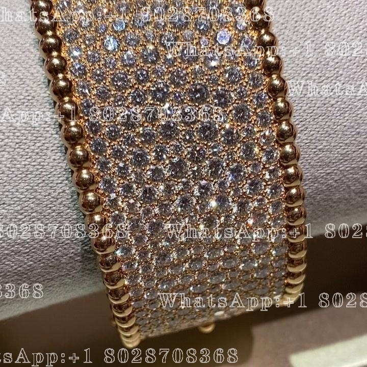 Van Cleef & Arpels Perlée diamonds bracelet, Rose gold VCARO2EX00