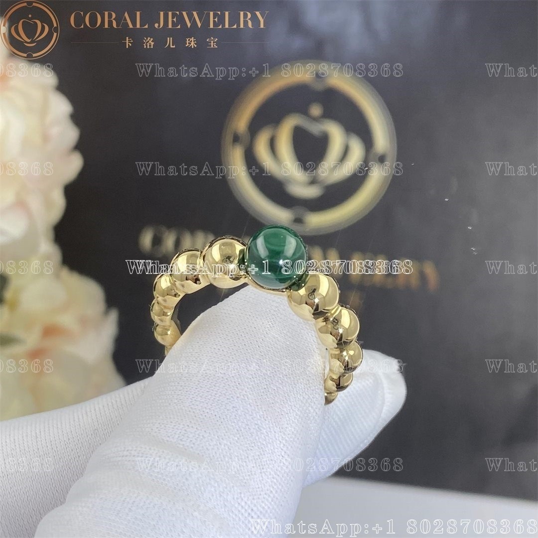 Van Cleef & Arpels Perlée couleurs variation ring Yellow gold, Malachite VCARO5M200