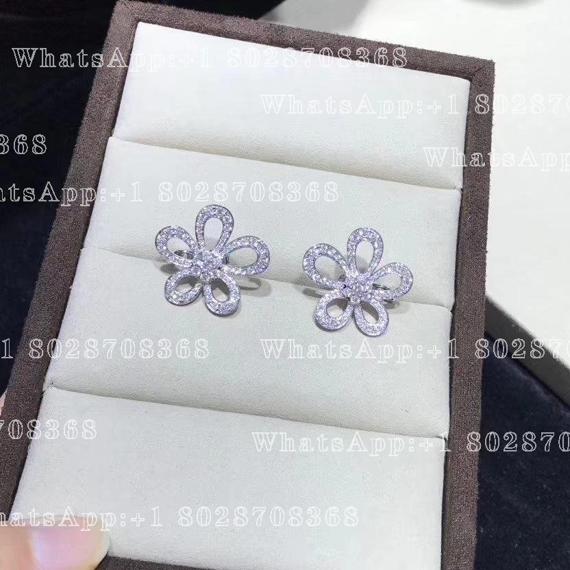 Van Cleef & Arpels Flowerlace earrings White gold, Diamond VCARP05100