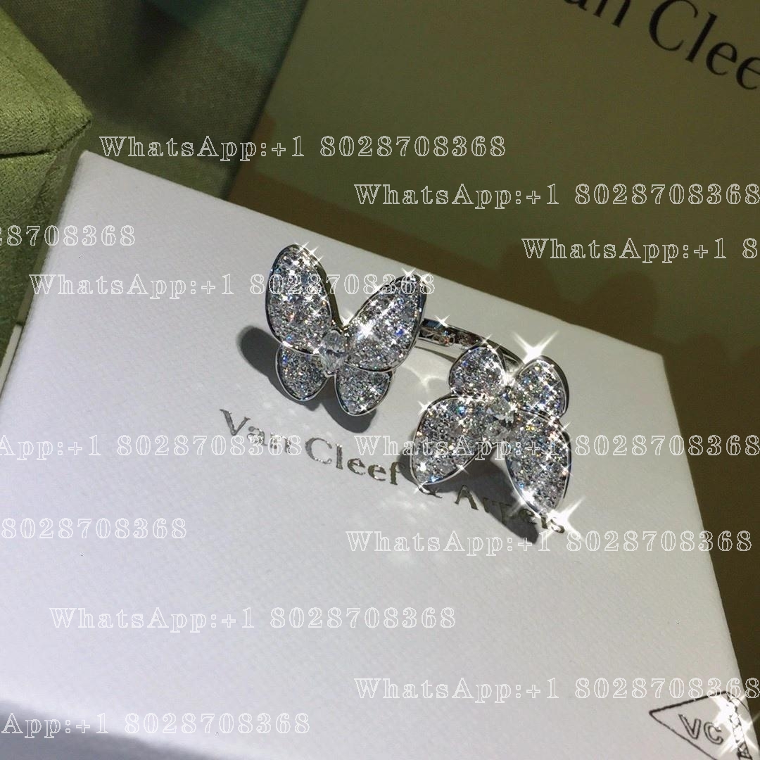 Van Cleef & Arpels Two Butterfly Between the Finger ring White gold, Diamond VCARO61900