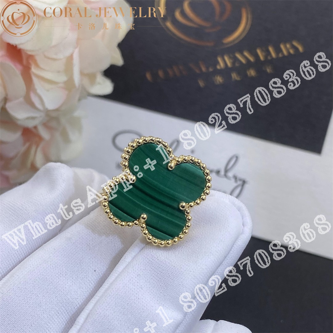 Van Cleef Arpels Magic Alhambra Ring Yellow Gold Malachite Vcaro3av00 Coral (2)