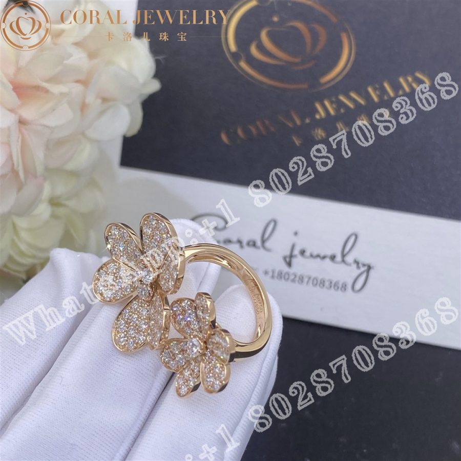 Van Cleef Arpels Frivole Between The Finger Ring Rose Gold Diamond Vcarp7rk00 Coral (8)