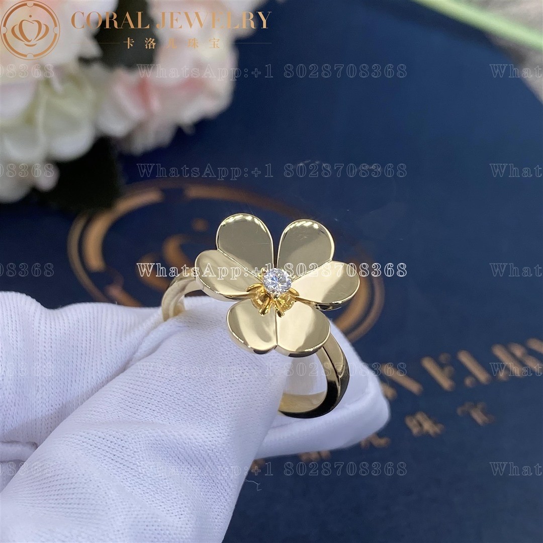 Van Cleef & Arpels Frivole ring, 1 flower, small model Yellow gold VCARP2DS00