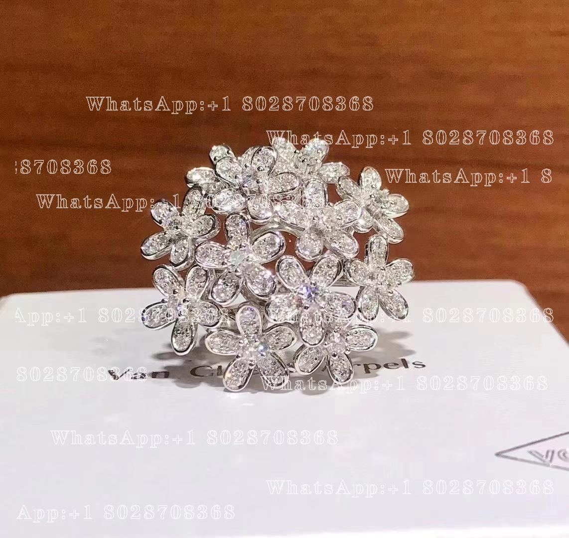 Van Cleef & Arpels Socrate Bouquet Ring Diamond White Gold