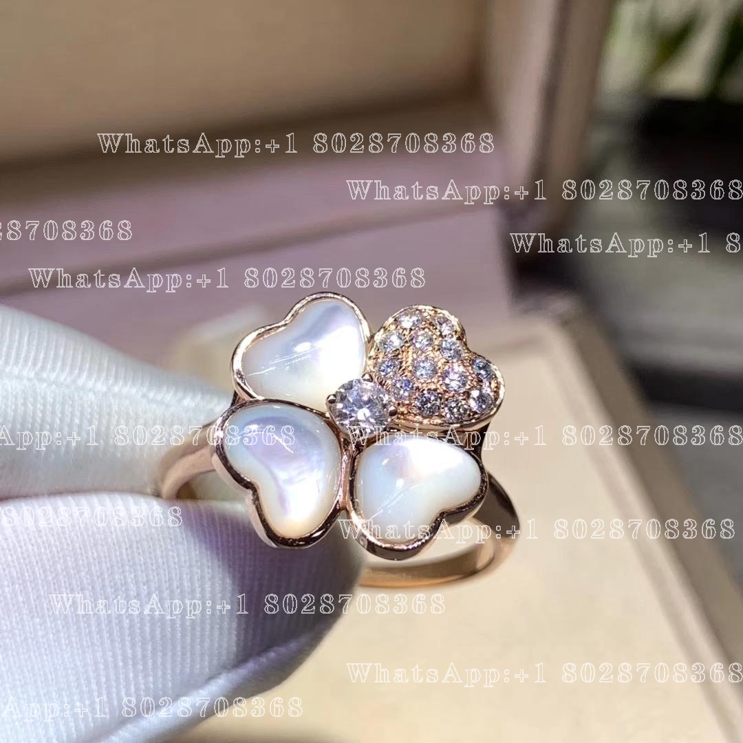 Van Cleef & Arpels Cosmos ring, medium model Rose gold, Diamond, Mother-of-pearl VCARO51Y00