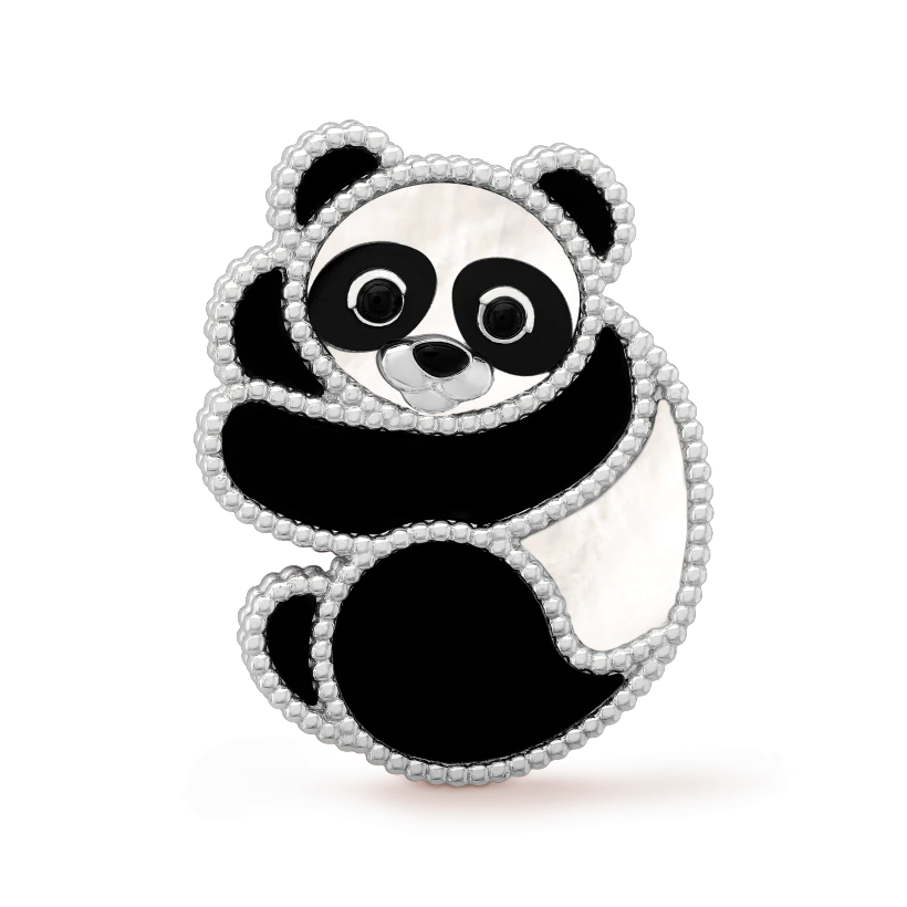 Van Cleef & Arpels Lucky Animals Panda clip White gold, Mother-of-pearl, Onyx VCARP5LI00