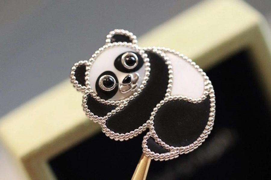 Van Cleef & Arpels Lucky Animals Panda clip White gold, Mother-of-pearl, Onyx VCARP5LI00