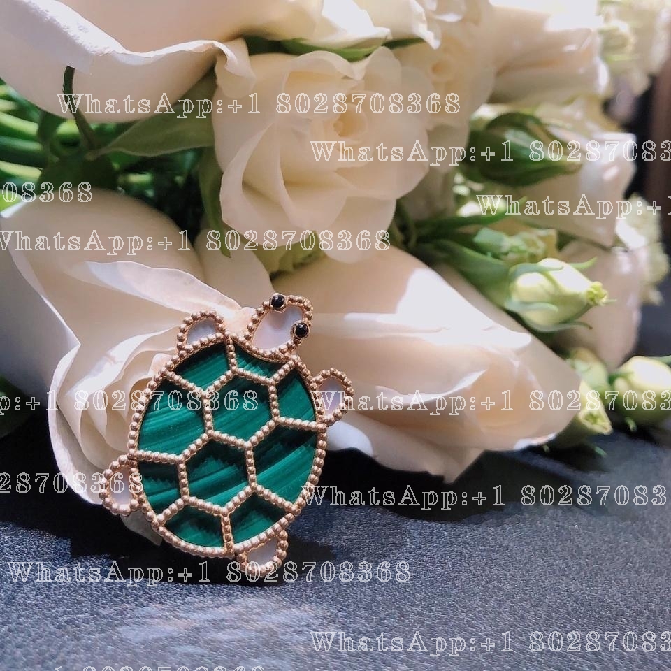 Van Cleef & Arpels Lucky Animals Turtle clip Yellow gold, Malachite, Mother-of-pearl, Onyx VCARP5LK00