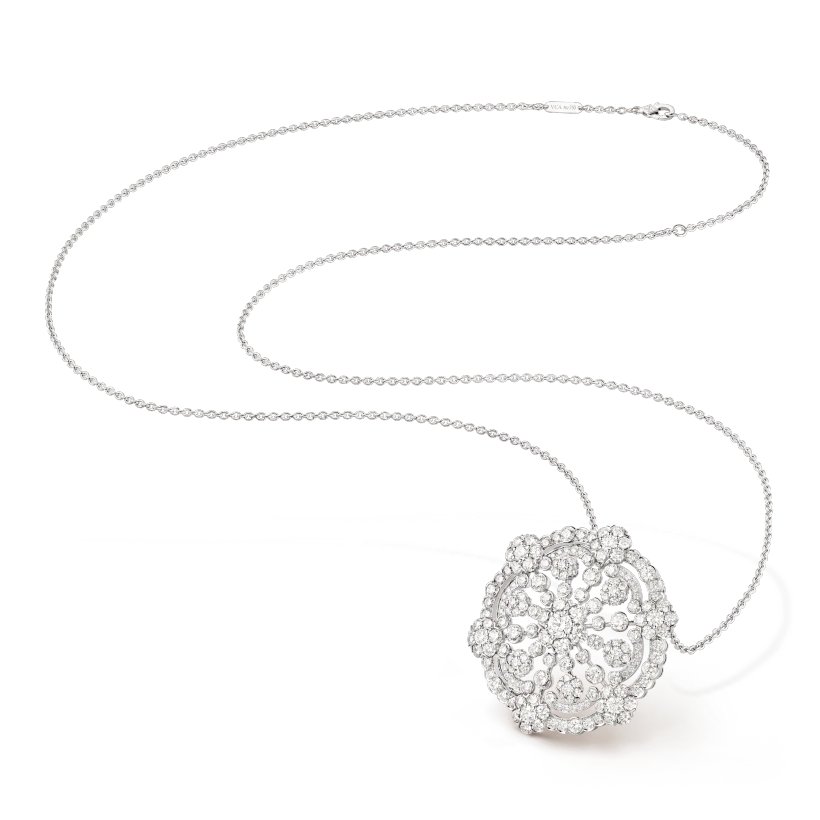 Van Cleef & Arpels Snowflake clip and pendant Platinum, Diamond VCARP39900