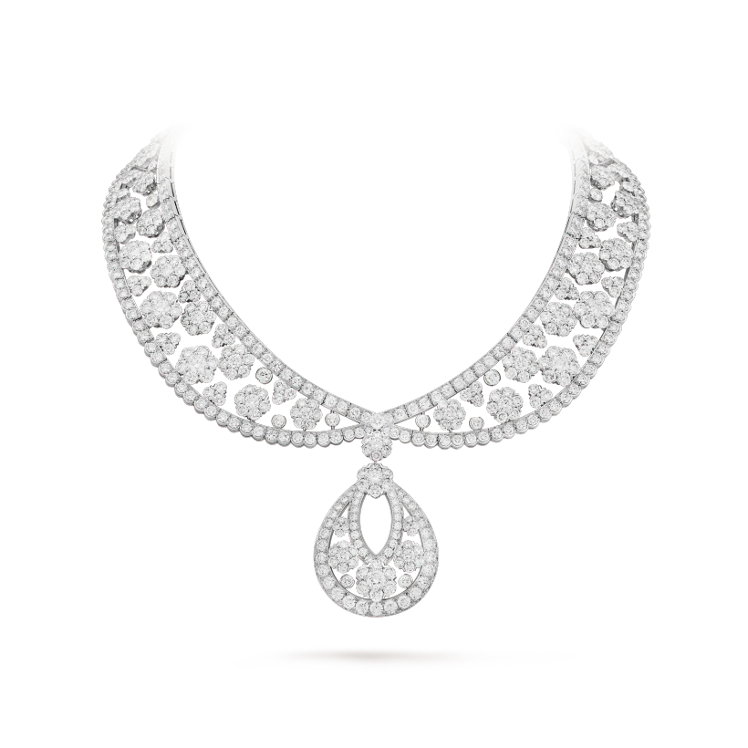 Van Cleef & Arpels Snowflake collerette transformable necklace Platinum, Diamond VCARP39300