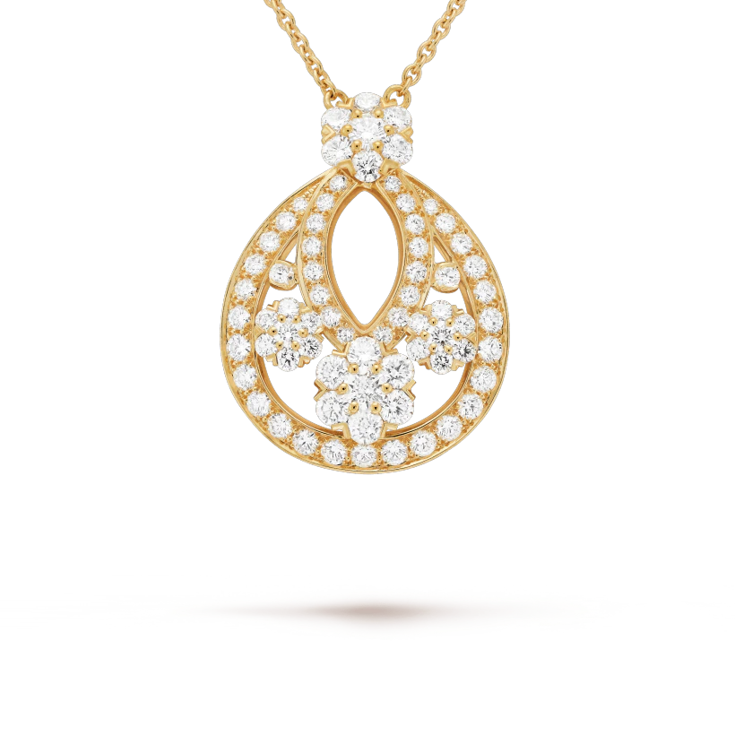 Van Cleef & Arpels Snowflake pendant, small model Yellow gold, Diamond VCARO9TK00