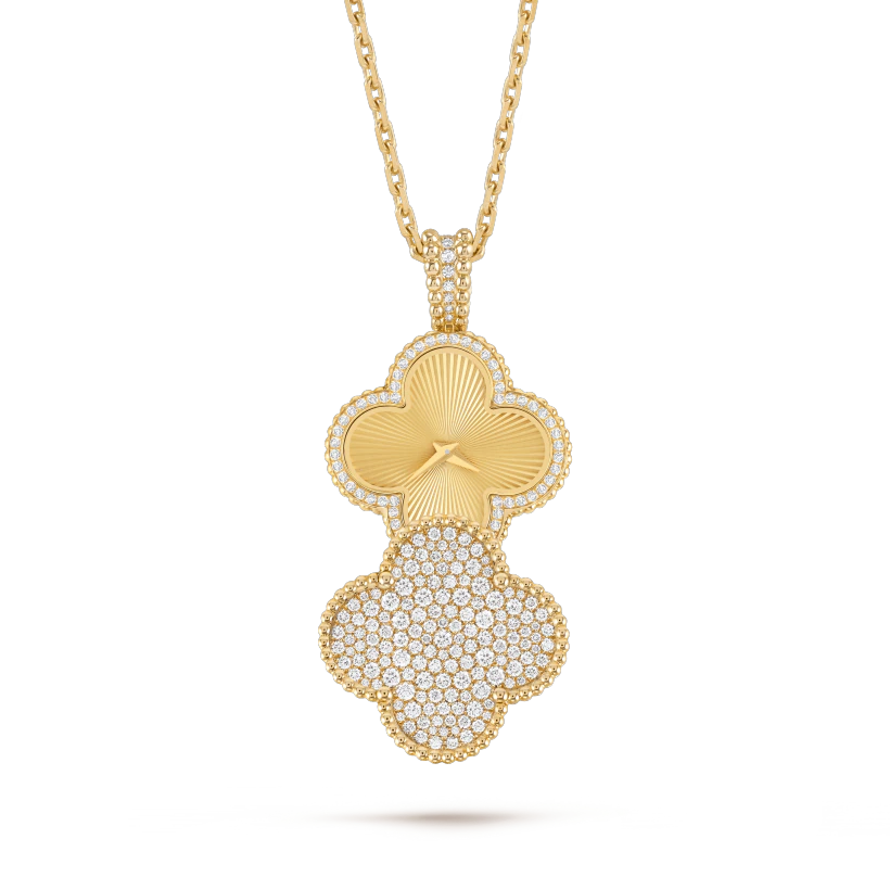 Van Cleef & Arpels Alhambra secret pendant watch Yellow gold, Diamond VCARO8ZZ00