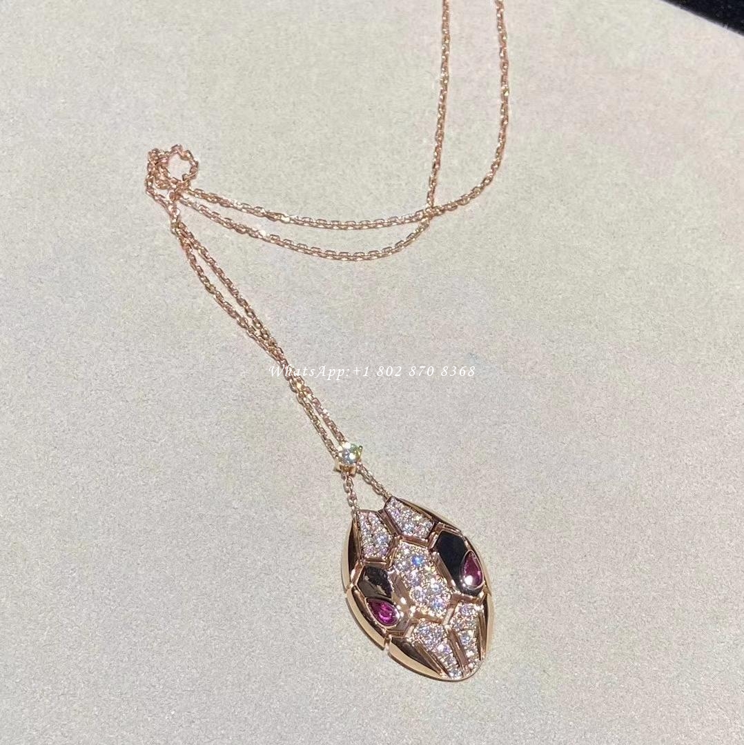 Bulgari Serpenti Rubellite Diamond Gold necklace Ref.:352748