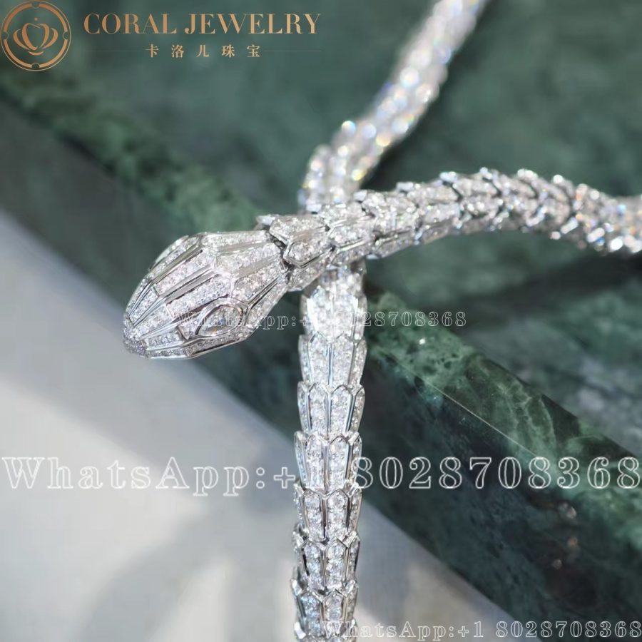 Bulgari Serpenti White Gold Paved Diamond Luxury Necklace High Jewelry 1.jpg Coral (8)