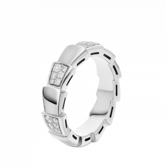 Bulgari Serpenti Viper 18KT White Gold 0.43 CT Diamond Ring AN857931