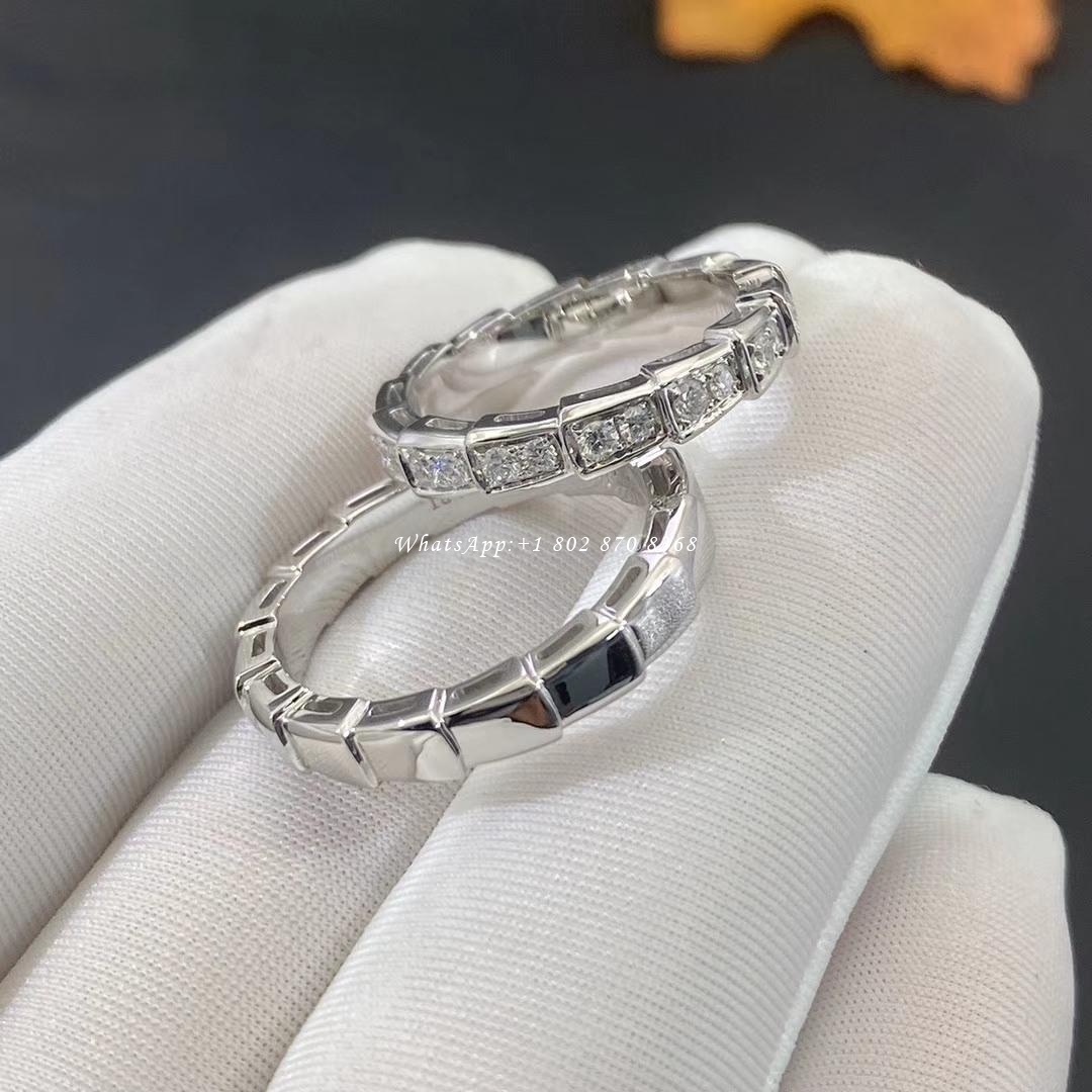 Bulgari Serpenti Viper wedding band in 18 kt white gold Ref.: 349677