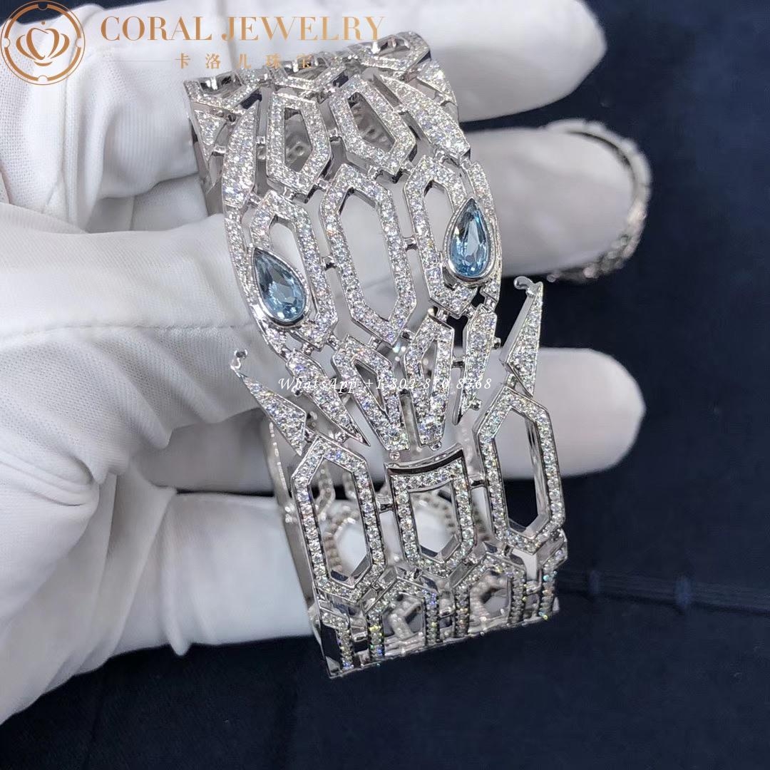 Bulgari Serpenti Bracelet White Gold, Diamond And Aquamarine 352753