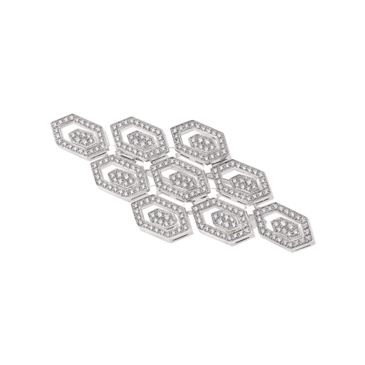 Bulgari Serpenti 18 kt white gold brooch set with pavé diamonds Ref.: 356120