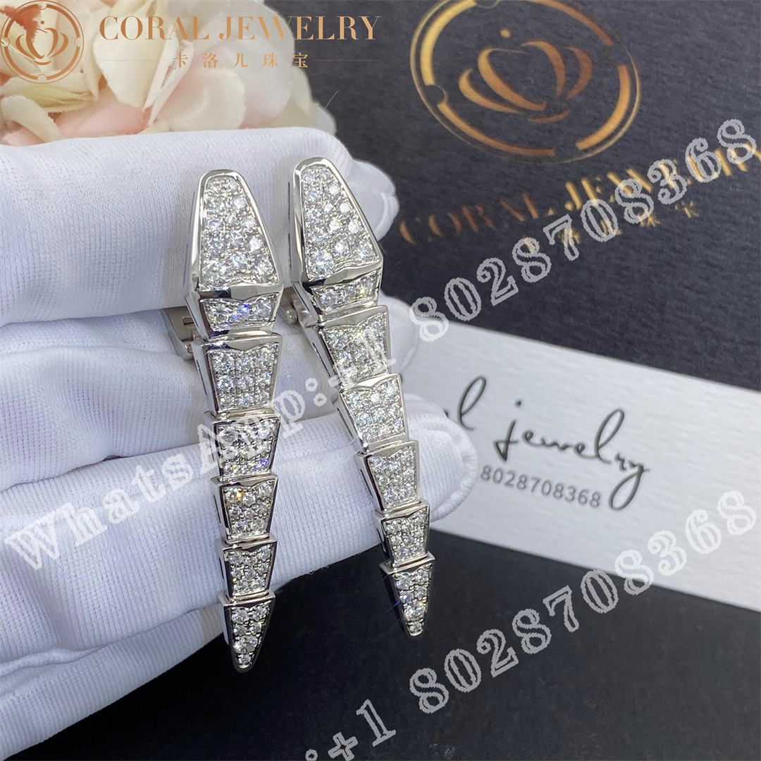 Bulgari Serpenti Viper Earrigns In 18 Kt White Gold Set With Full Pave Diamonds Ref. 348320 Coral 1.jpg Coral (4)