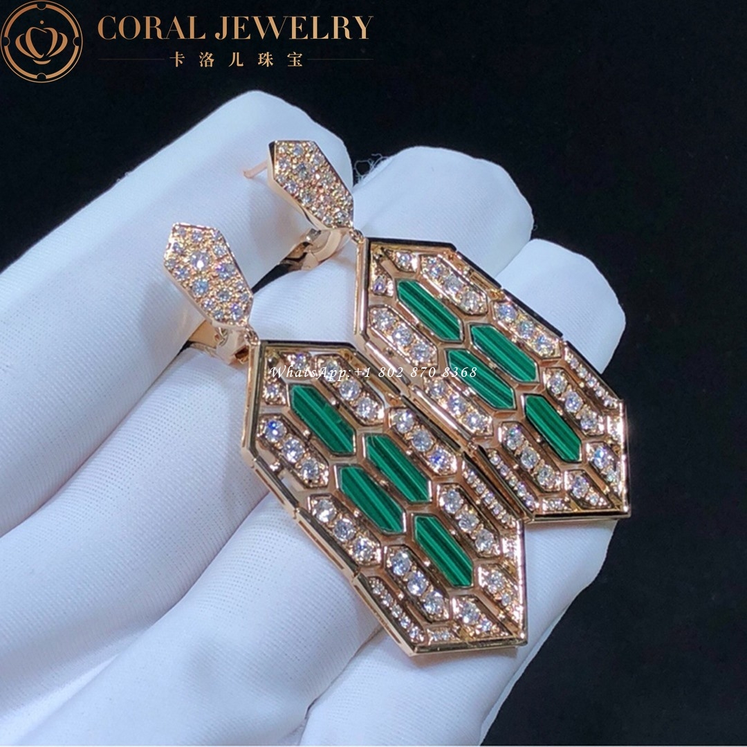 bulgari-serpenti-earring-in-18-carat-pink-gold-and-malachite-and-diamond-high-jewelry