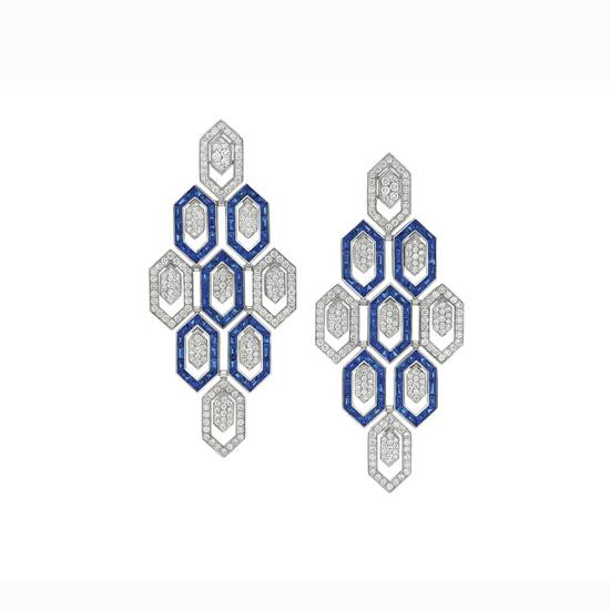 Bulgari Serpenti Seduttori White Gold And Sapphire Earring 261821