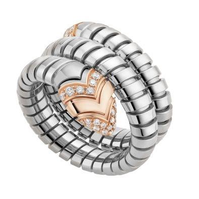 Bulgari Serpenti Tubogas two-ring ring AN856666