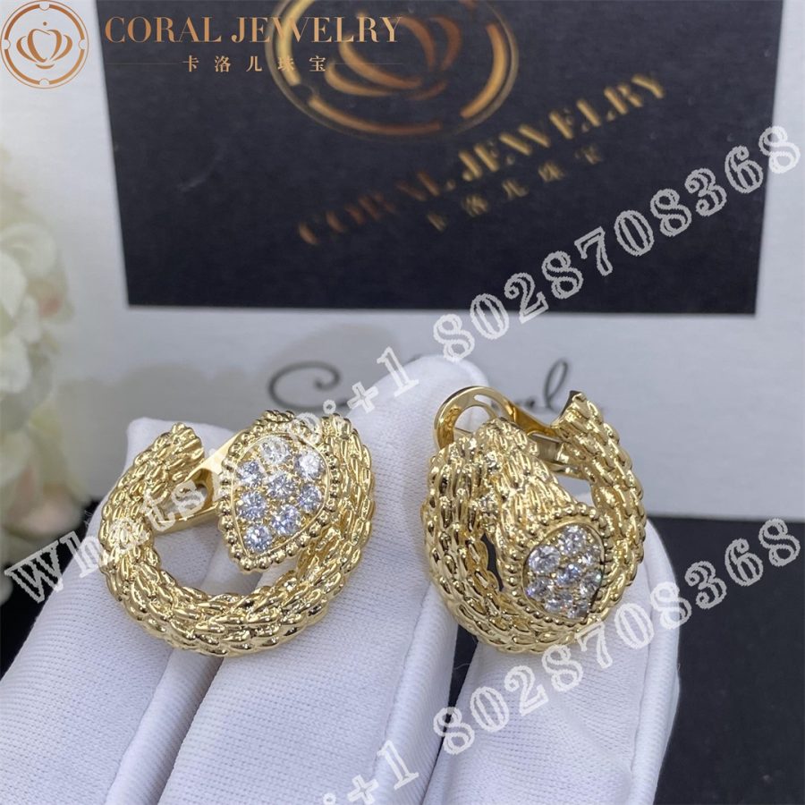 Boucheron Serpent Boheme Diamants Yellow Gold Diamond Earrings Jco04cab01 Coral (5)