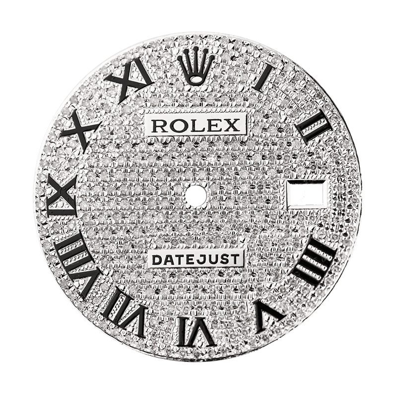 Rolex Custom Datejust 36mm Steel Diamond Pave Dial