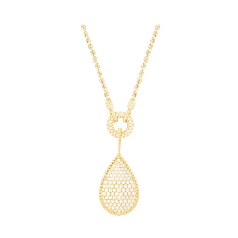 Boucheron Serpent Boheme Yellow Gold Diamond XXL Motif Pendant JCL00818M