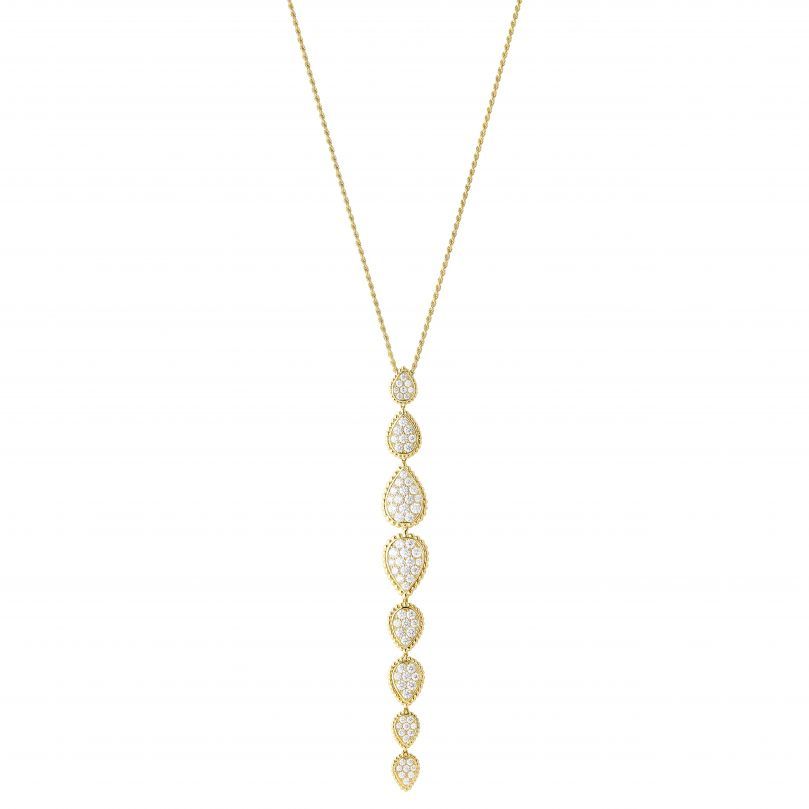 Boucheron Serpent Bohème Yellow Gold and Diamond Drop Necklace JPN00642