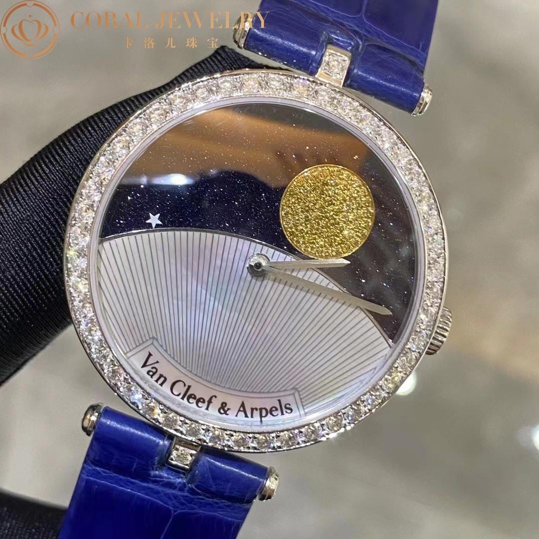 Van Cleef & Arpels Lady Arpels Day and Night Watch White gold, Aventurine, Diamond, Mother-of-pearl, Sapphire VCARN25800