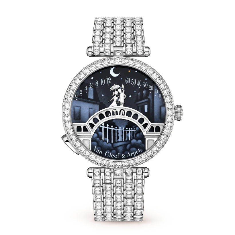 Van Cleef Arpels Lady Arpels Pont Des Amoureux Watch White Gold Diamond Vcaro90900