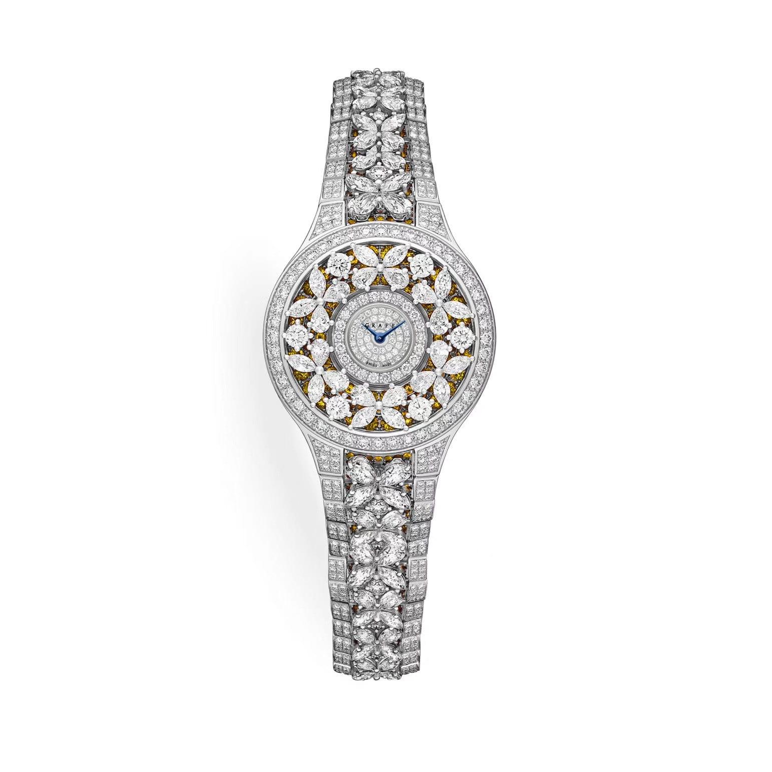 Graff Classic Butterfly Paved White and Yellow Diamonds Watch