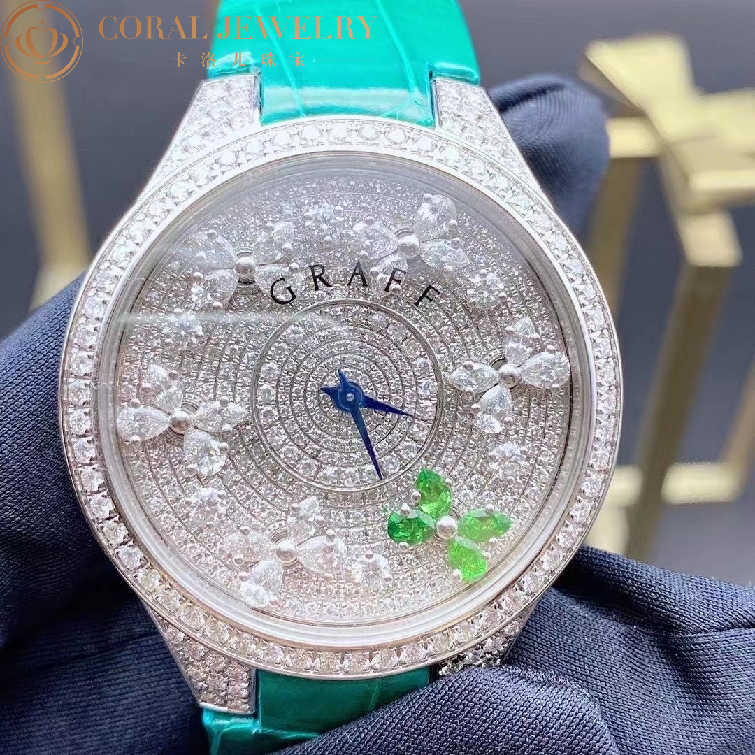 Graff Disco Butterfly Watch Diamond & Emerald 38mm