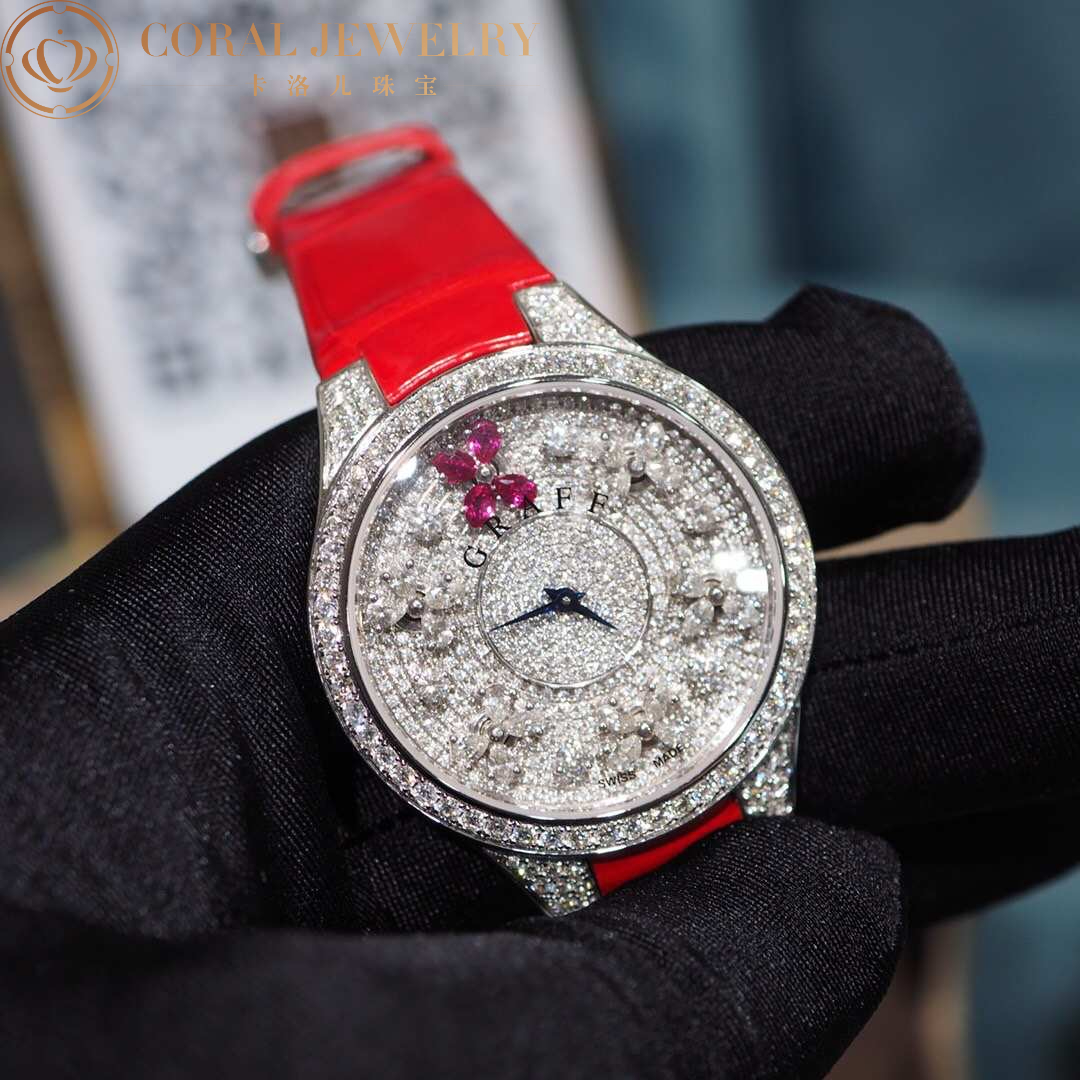 Graff Disco Butterfly Watch Diamond & Rubies 38mm