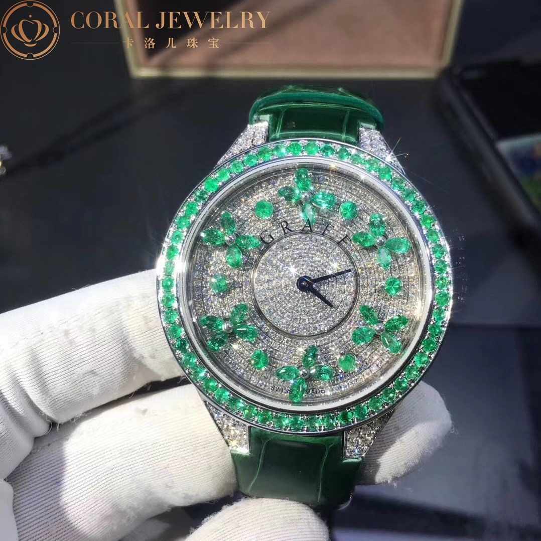 Graff Disco Butterfly Watch Diamonds & Emerald 38mm FBF38WGED