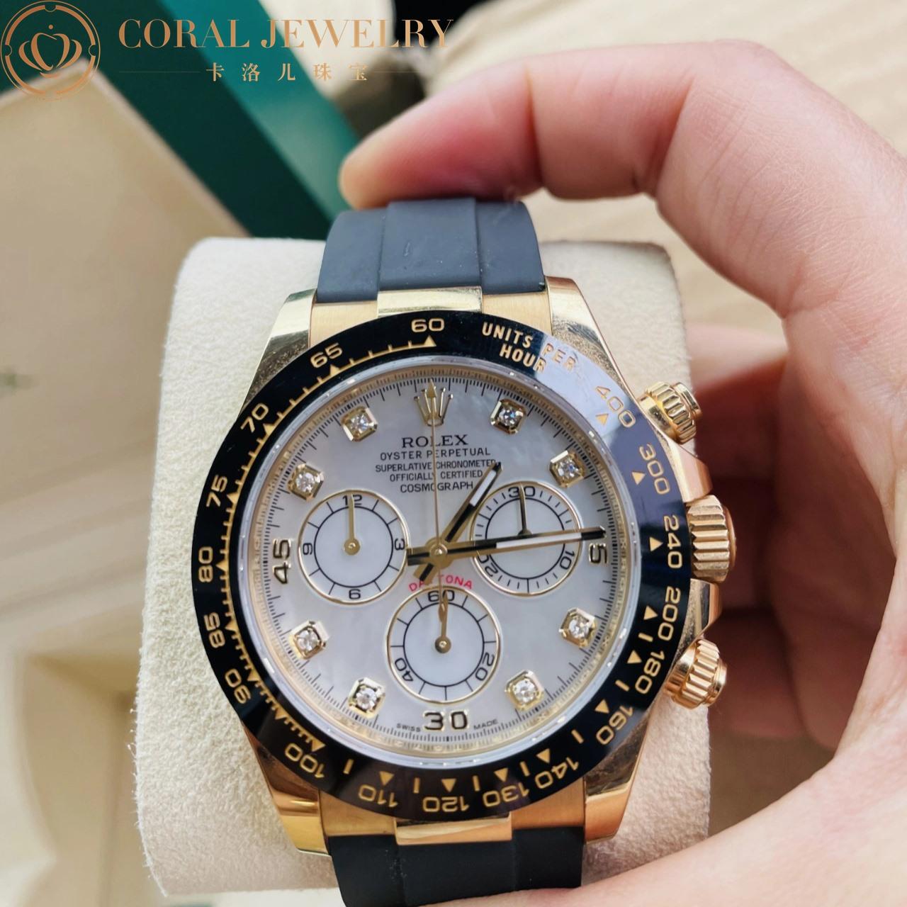 Rolex Cosmograph Daytona White Mother-of-pearl Dial 18k Gold Watch 116518LN-0037