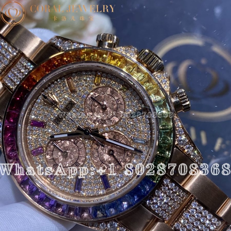 Rolex Cosmograph Daytona Rainbow Pave Rose Gold 116595rbow 0002 Coral (37)