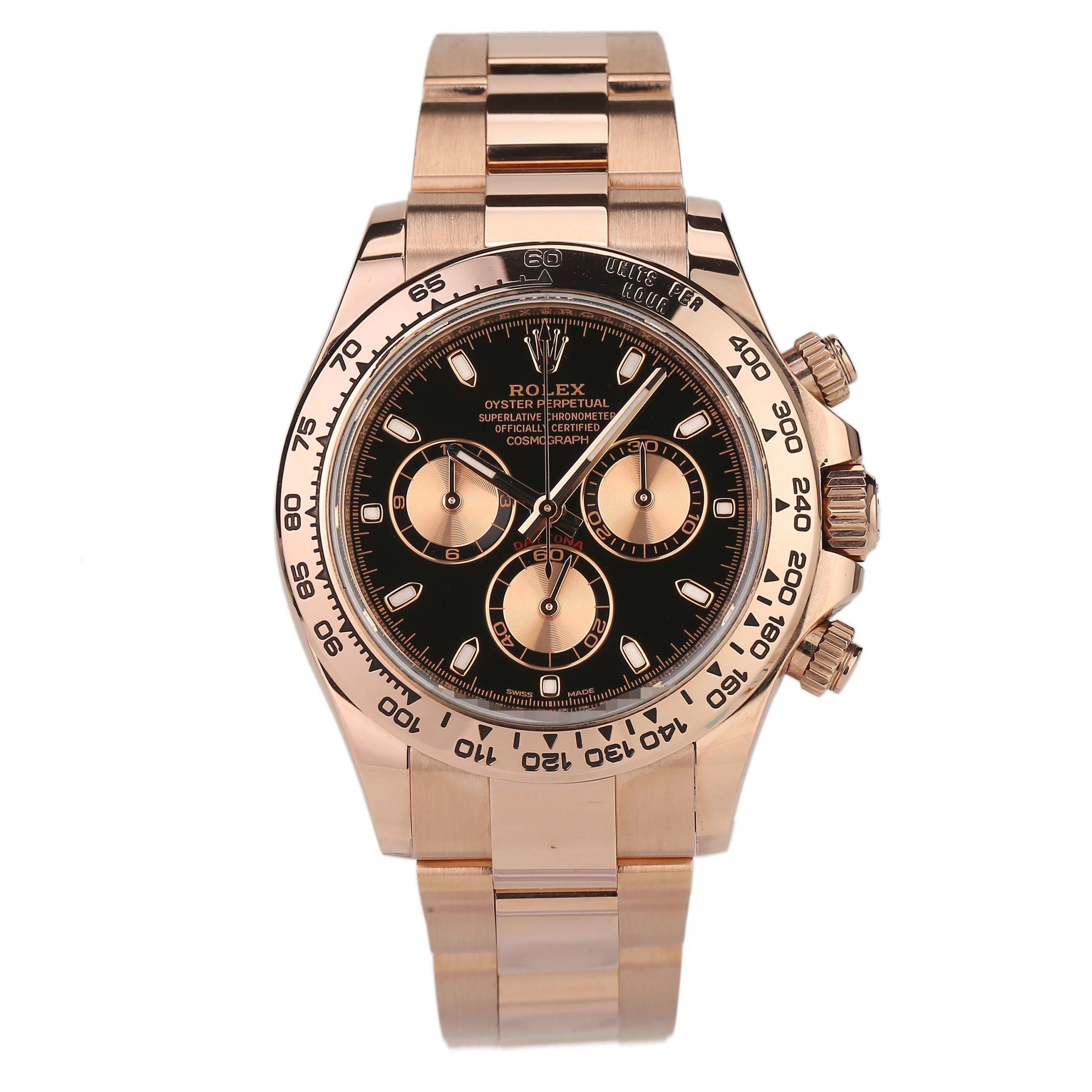 Rolex Cosmograph Daytona Everose Gold Black and Pink Dial m116505-0008