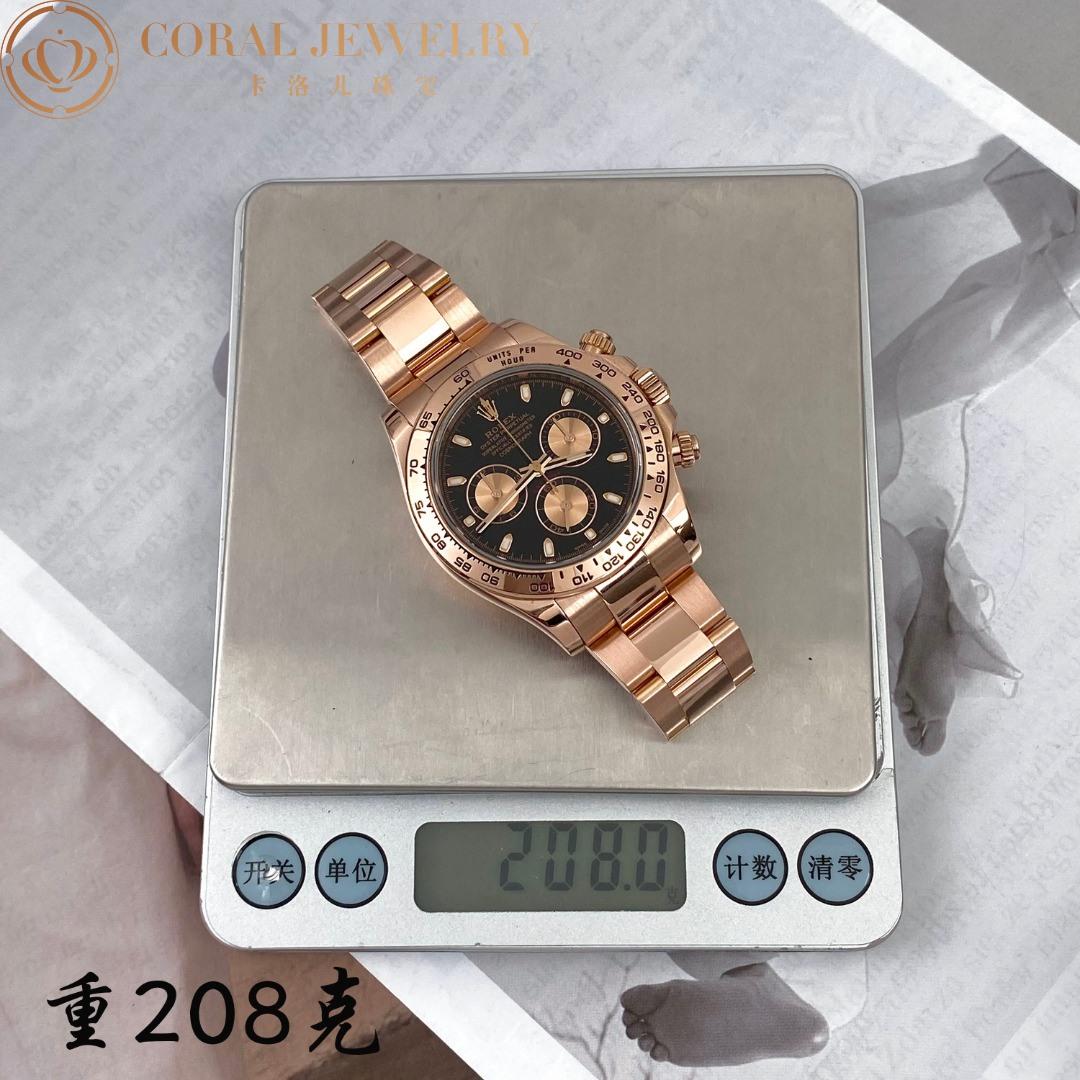 Rolex Cosmograph Daytona Everose Gold Black and Pink Dial m116505-0008