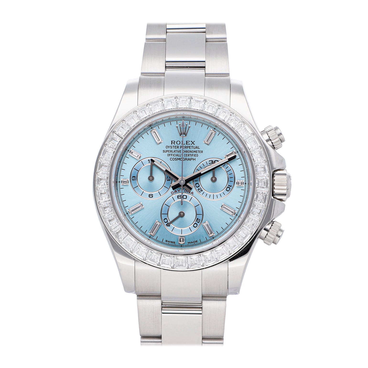 Rolex Cosmograph Daytona Ice Blue Dial Platinum Watch 116576TBR