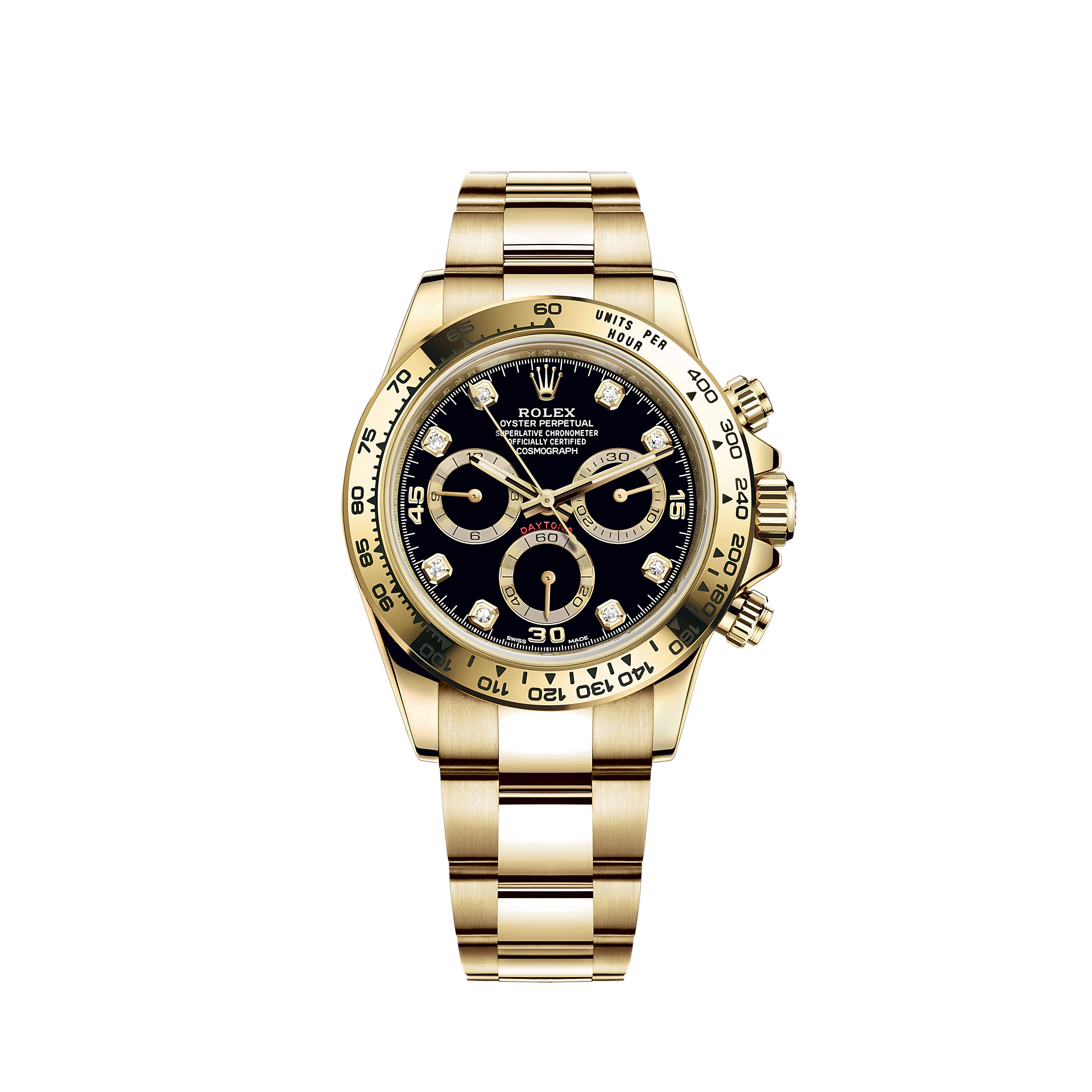 Rolex Cosmograph Daytona Yellow Gold with Black Dial 116508-0016