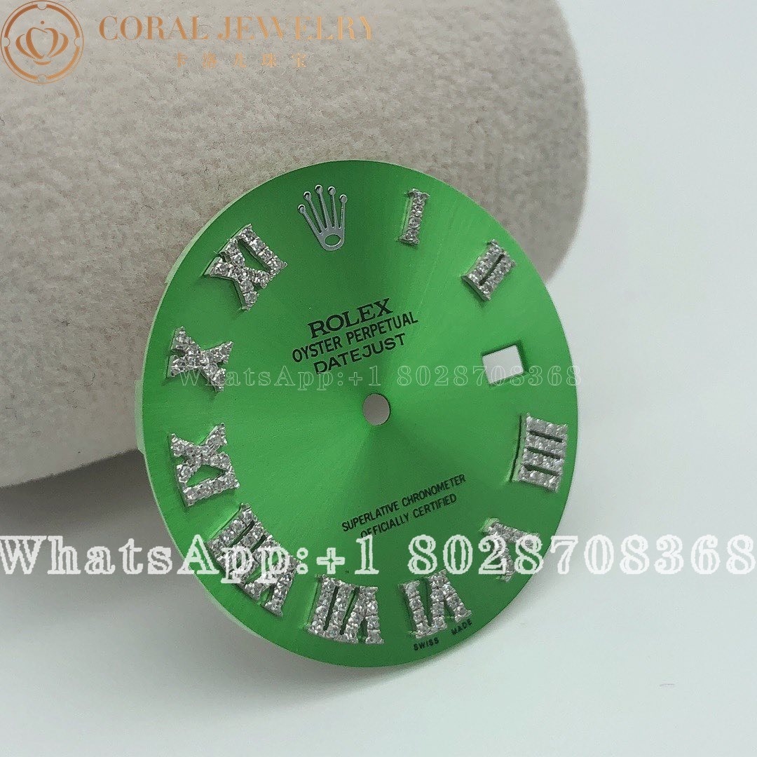 Rolex Custom Date Just 41mm Light Green Gradient Dial Coral (1)