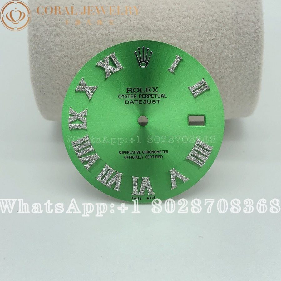 Rolex Custom Date Just 41mm Light Green Gradient Dial Coral (2)