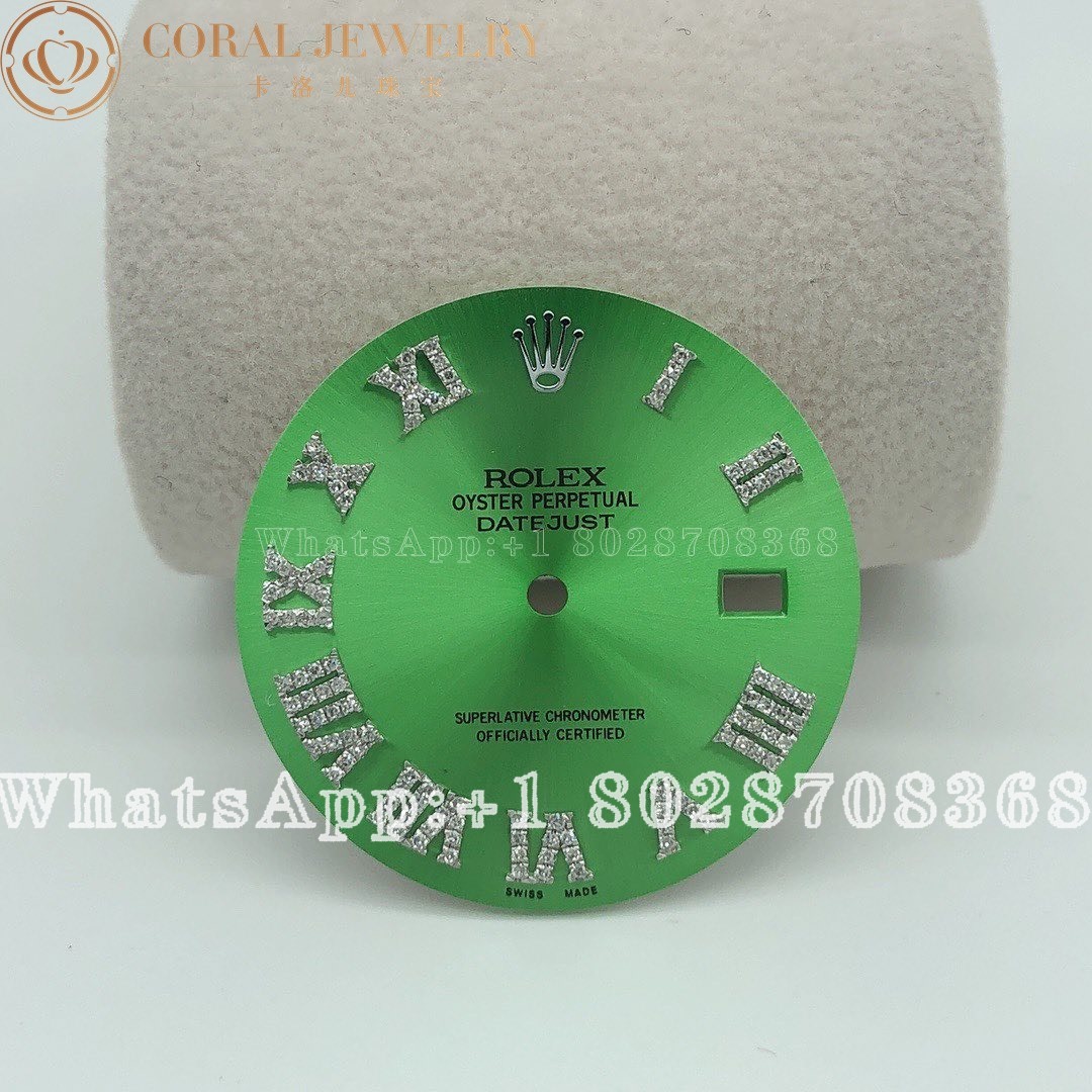 Rolex Custom Date Just 41mm Light Green Gradient Dial Coral (5)