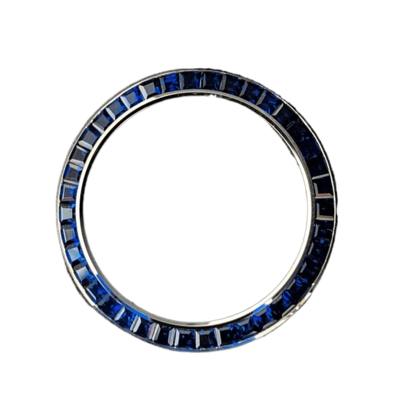 Rolex Datejust II 41mm – Custom 9ct Gold Blue Stone Bezel